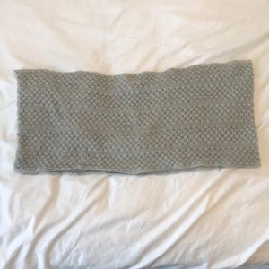 Grey textured infinity scarf